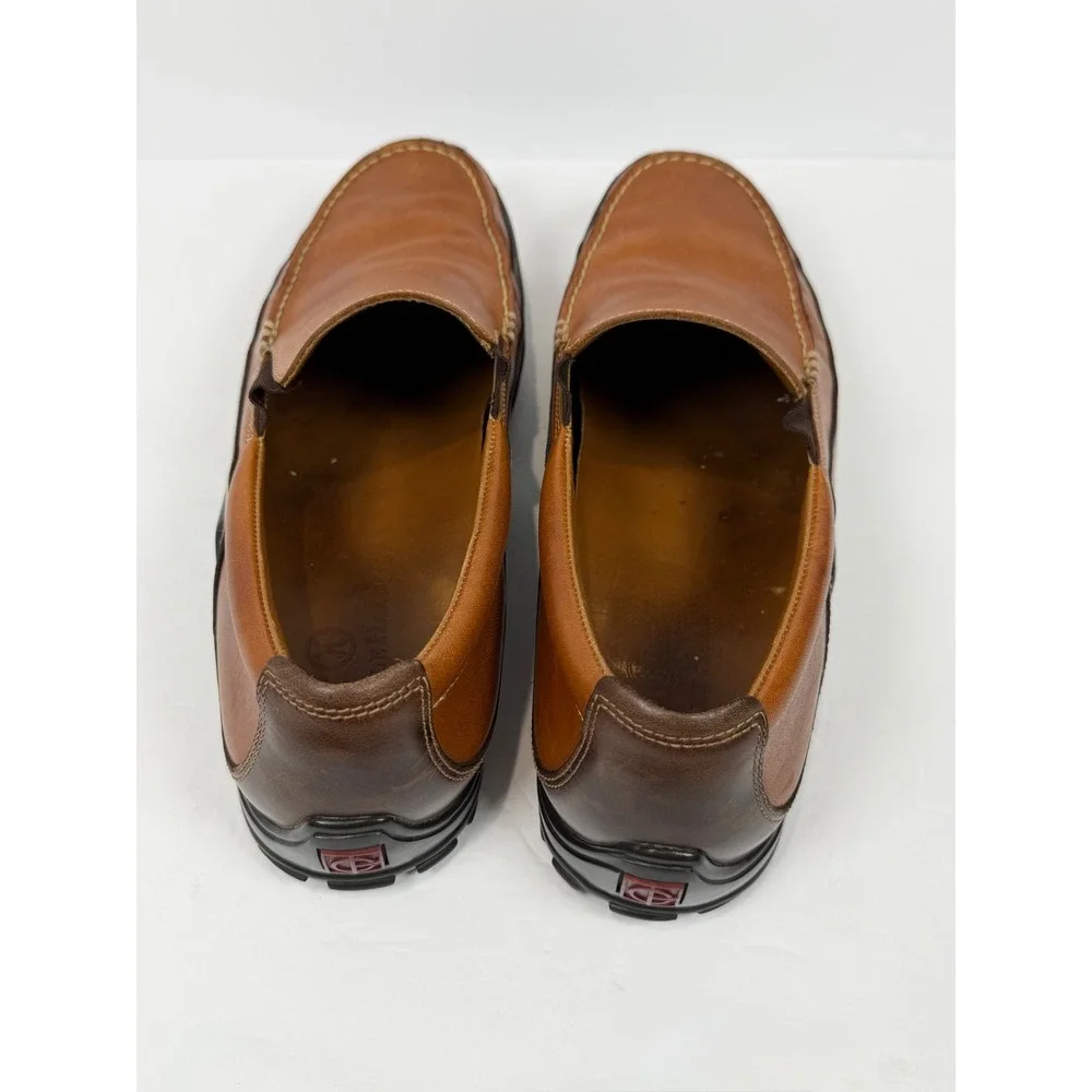 Cole Haan Mens‎ Tan Brown Leather Slip On Loafers Vibram Sole C03559 Size 12M